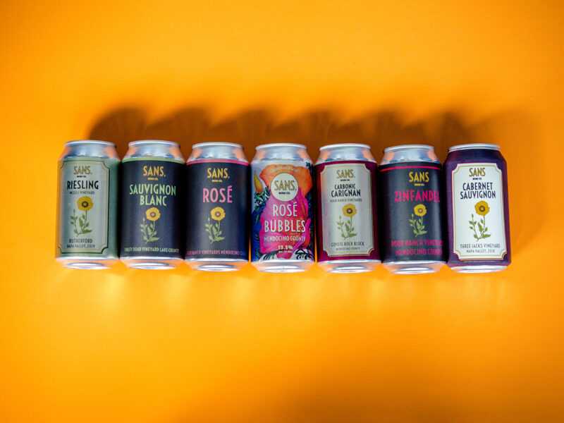 sans wine co. canned wine, natural wines